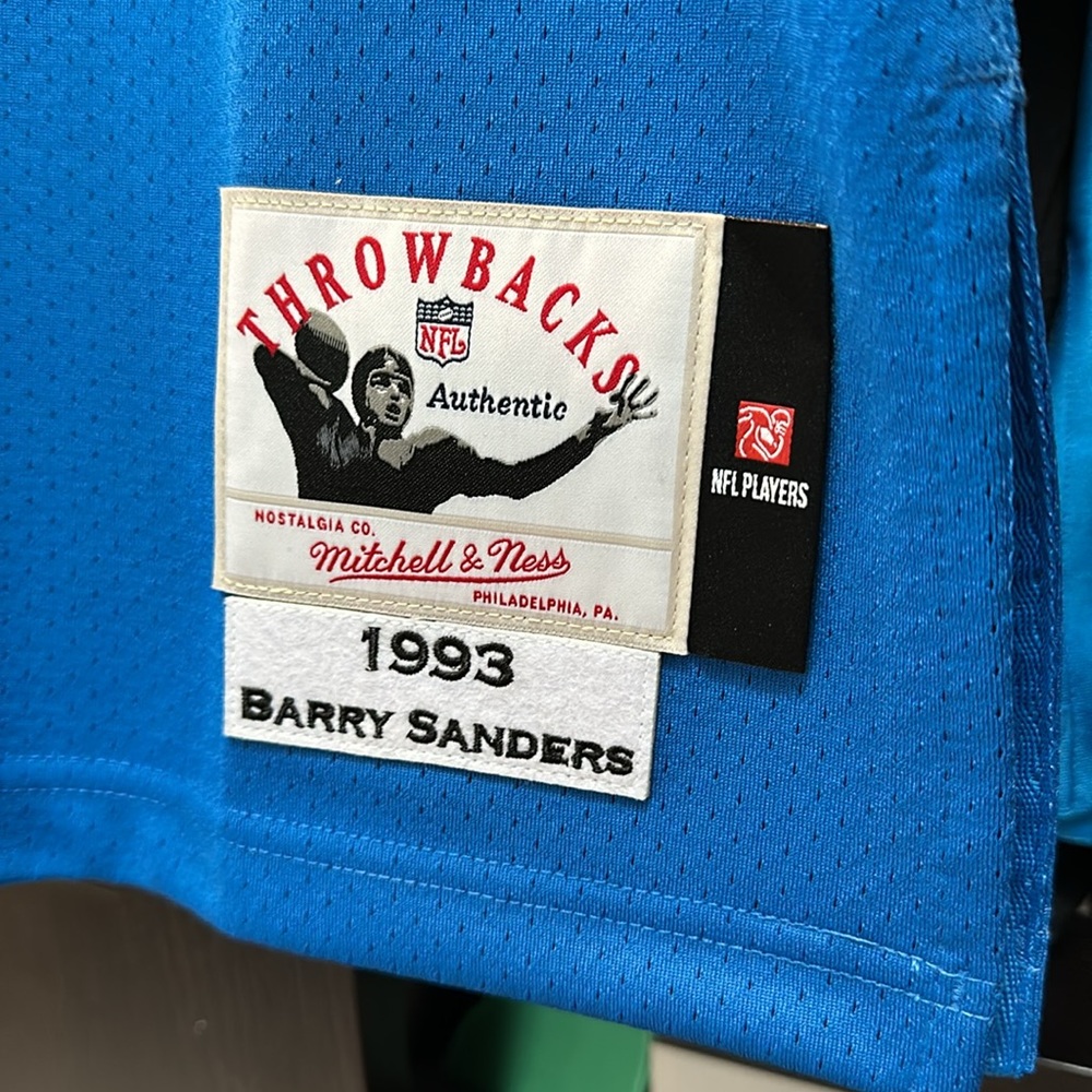 Barry Sanders Detroit Lions Mitchell & Ness 1993 Authentic Throwback NFL Jersey - Picture 4 of 9
